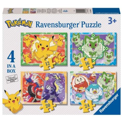 Ravensburger - Puzzle Pokemon 4 buc in cutie 12 16 20 24 piese - imagine 6